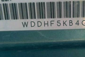 VIN prefix WDDHF5KB4GB1