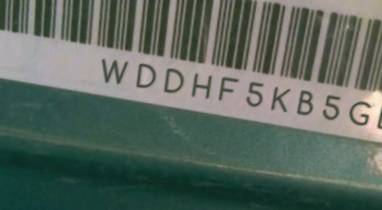 VIN prefix WDDHF5KB5GB1