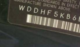 VIN prefix WDDHF5KB6EA7