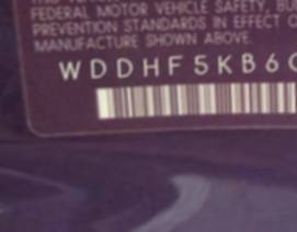 VIN prefix WDDHF5KB6GB1