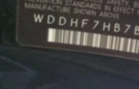 VIN prefix WDDHF7HB7BA2
