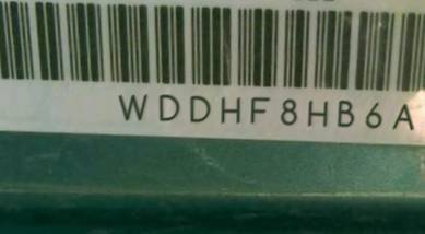 VIN prefix WDDHF8HB6AA2
