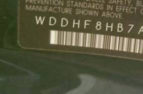 VIN prefix WDDHF8HB7AA0