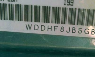 VIN prefix WDDHF8JB5GB1
