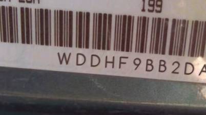 VIN prefix WDDHF9BB2DA6