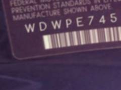 VIN prefix WDWPE7450853