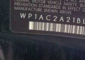 VIN prefix WP1AC2A21BLA