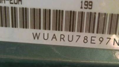 VIN prefix WUARU78E97N9