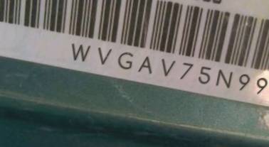 VIN prefix WVGAV75N99W0