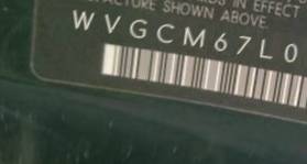 VIN prefix WVGCM67L04D0