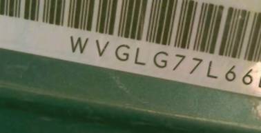 VIN prefix WVGLG77L66D0