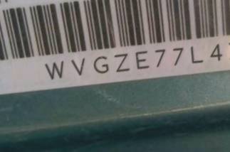 VIN prefix WVGZE77L47D0