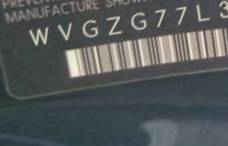 VIN prefix WVGZG77L35D0