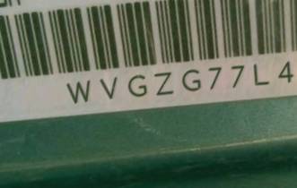 VIN prefix WVGZG77L45D0