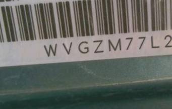 VIN prefix WVGZM77L25D0