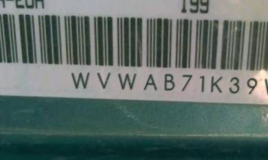 VIN prefix WVWAB71K39W1