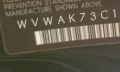 VIN prefix WVWAK73C18E1
