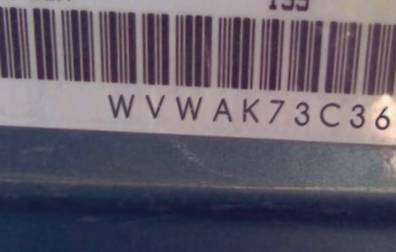 VIN prefix WVWAK73C36P2