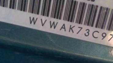 VIN prefix WVWAK73C97P0