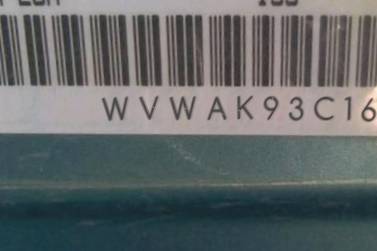 VIN prefix WVWAK93C16P0