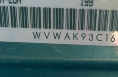VIN prefix WVWAK93C16P1