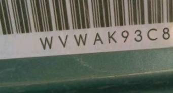 VIN prefix WVWAK93C86P0