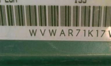 VIN prefix WVWAR71K17W1