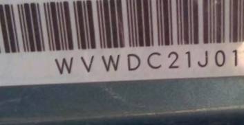 VIN prefix WVWDC21J01W0