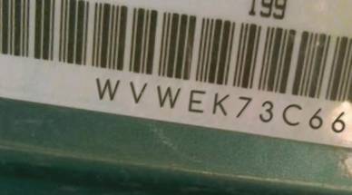 VIN prefix WVWEK73C66P0