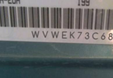 VIN prefix WVWEK73C68E2