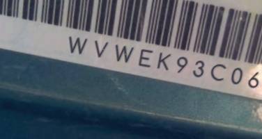 VIN prefix WVWEK93C06P0