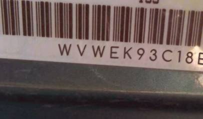 VIN prefix WVWEK93C18E1