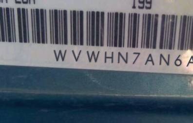 VIN prefix WVWHN7AN6AE5