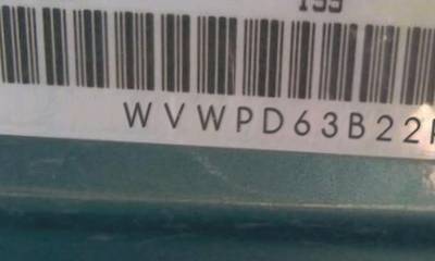 VIN prefix WVWPD63B22P4