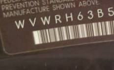 VIN prefix WVWRH63B53P3