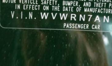 VIN prefix WVWRN7AN1DE5
