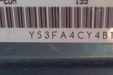 VIN prefix YS3FA4CY4B13