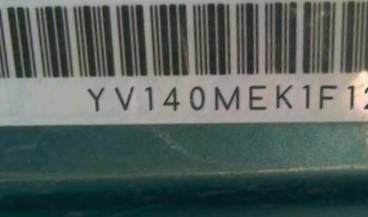 VIN prefix YV140MEK1F12