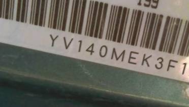 VIN prefix YV140MEK3F12