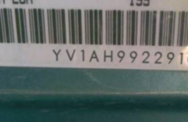 VIN prefix YV1AH9922910