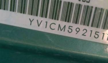 VIN prefix YV1CM5921511