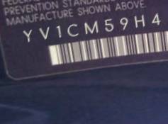 VIN prefix YV1CM59H4410