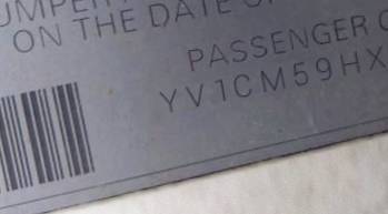 VIN prefix YV1CM59HX411