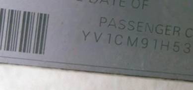 VIN prefix YV1CM91H5310