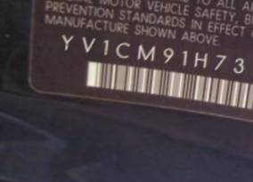 VIN prefix YV1CM91H7310