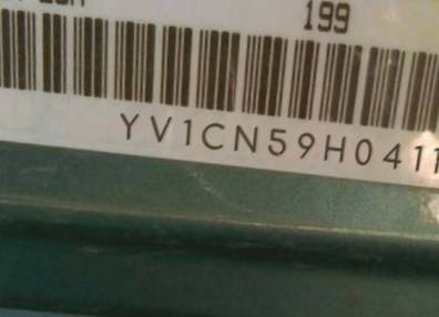 VIN prefix YV1CN59H0411
