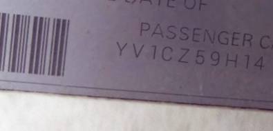 VIN prefix YV1CZ59H1410
