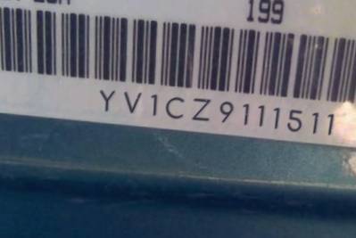 VIN prefix YV1CZ9111511