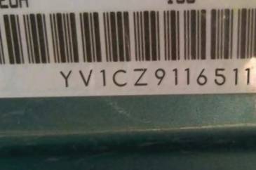 VIN prefix YV1CZ9116511