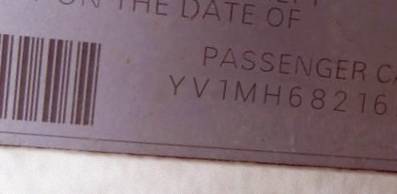 VIN prefix YV1MH6821622